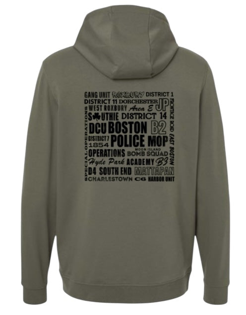 Boston's Finest Districts Hoodie in Green: ONLY 2XL REMAIN!!!