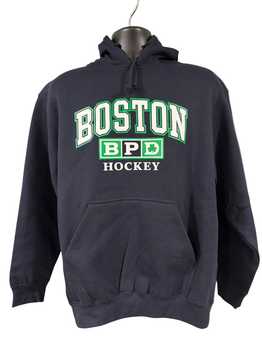 Boston PD Hockey Hoodie in Navy Blue