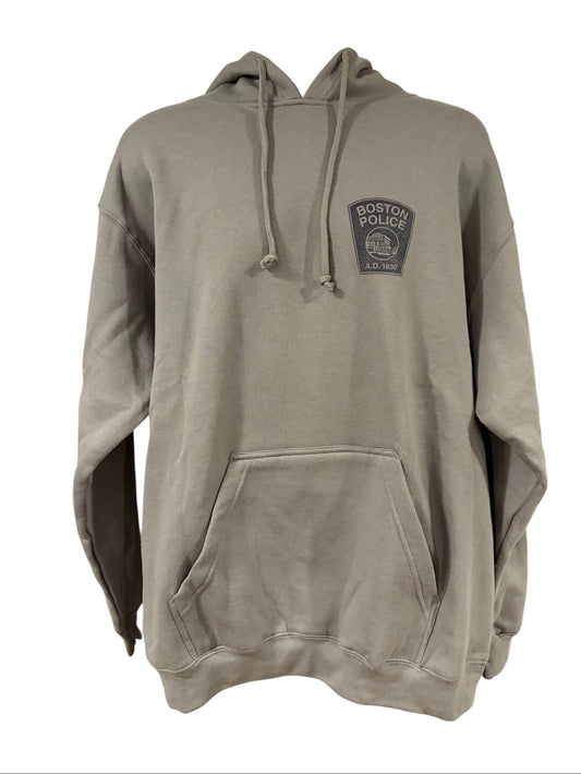 Boston Police Districts Hoodie in Grey