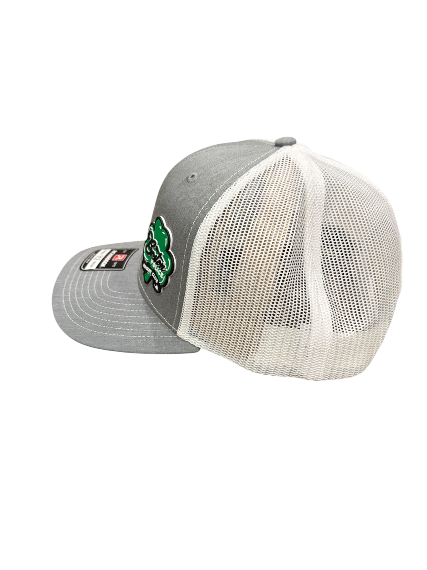 Boston Police Hockey Club Shamrock Grey and White Trucker Hat