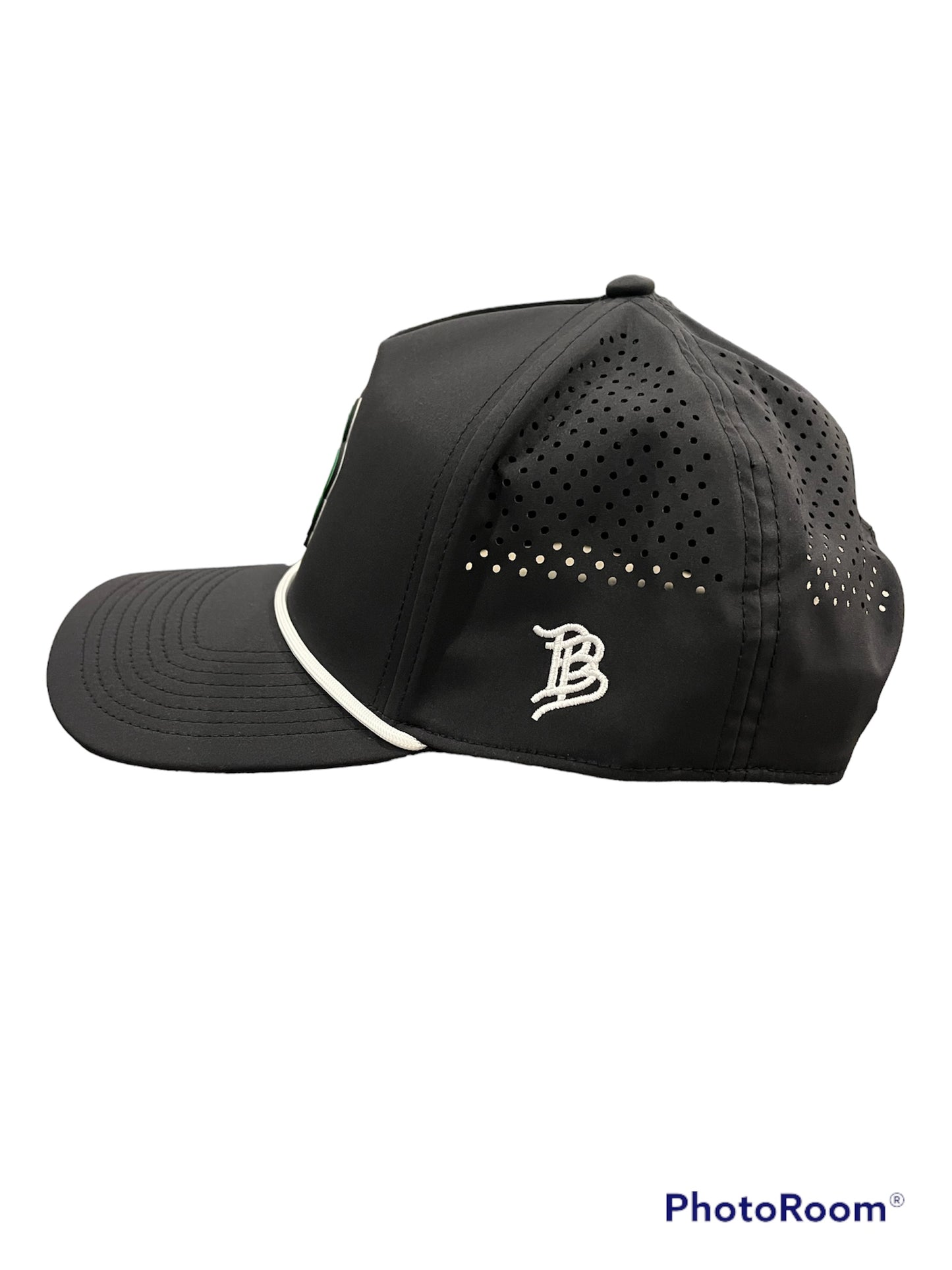 Branded Bills Curved Black Hockey Club Rubber Shamrock Rope Hat