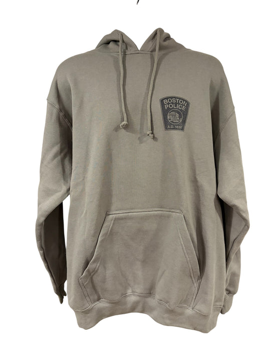 Boston Police Districts Hoodie in Grey