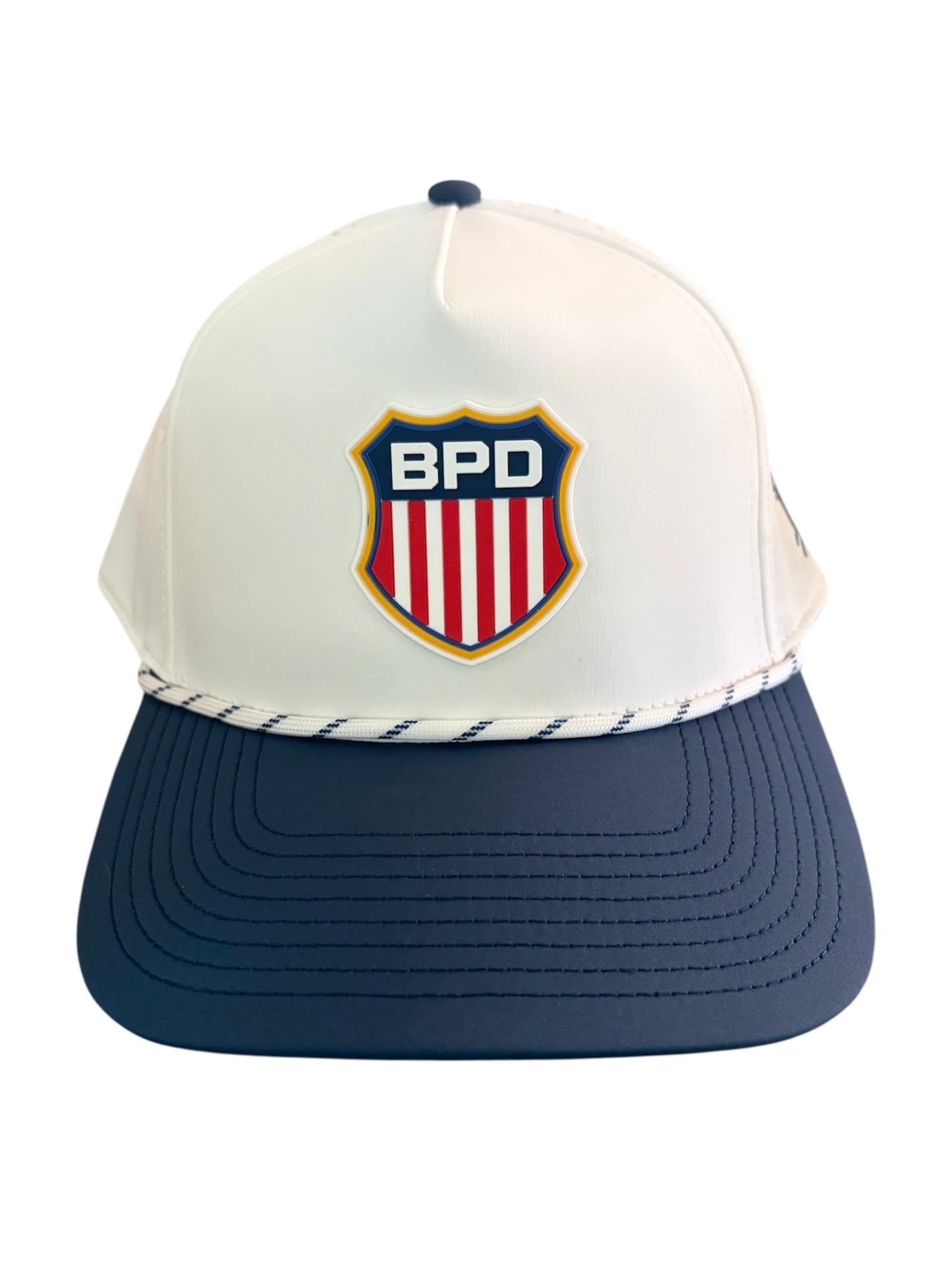 New Lid Alert!  Branded Bills Curved BPD x USA White Shield Rope Hat