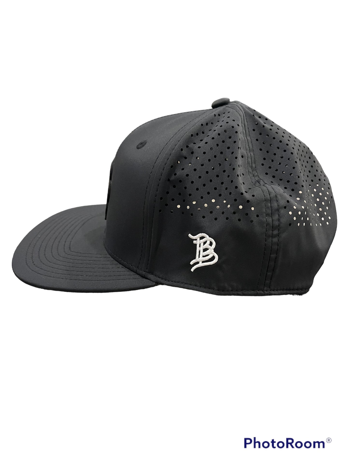 Branded Bills Flat Black Hockey Club Leather Shamrock Hat