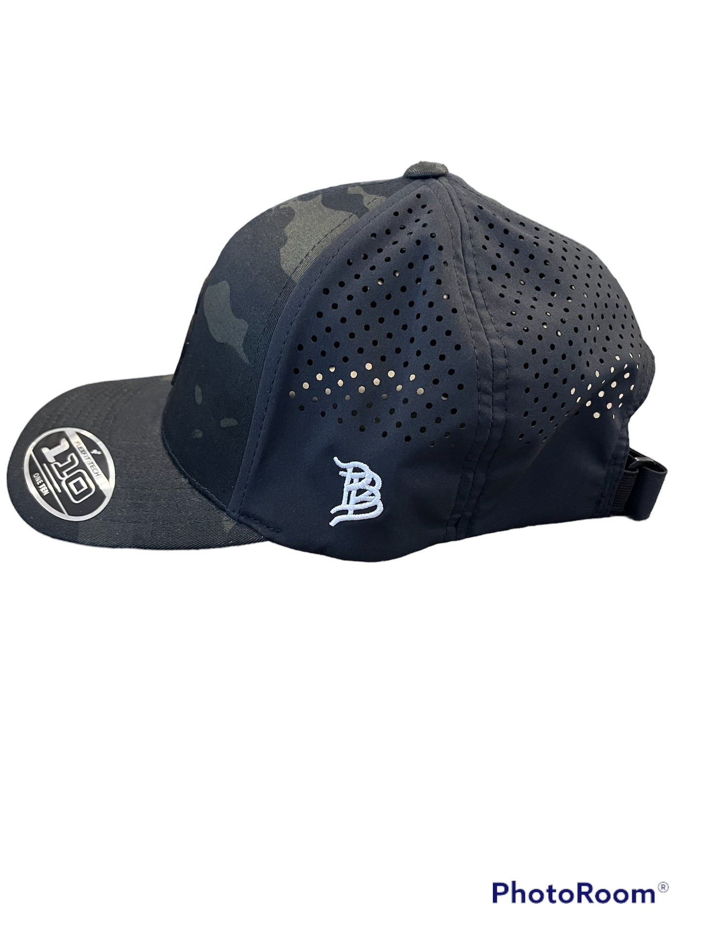Branded Bills Curved Camo Hockey Club Leather Shamrock Hat