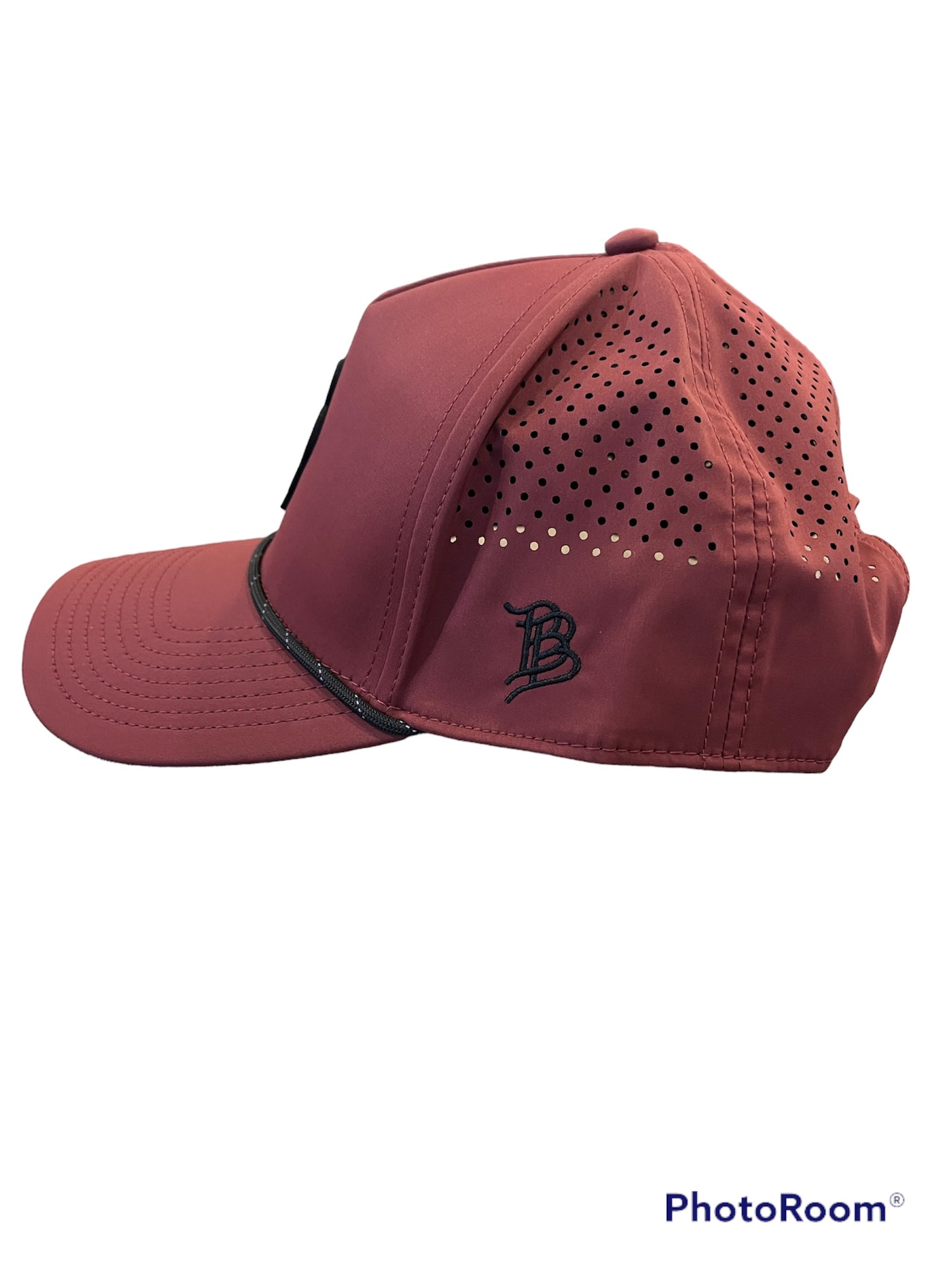 Branded Bills Curved Maroon Hockey Club Rubber Shamrock Rope Hat