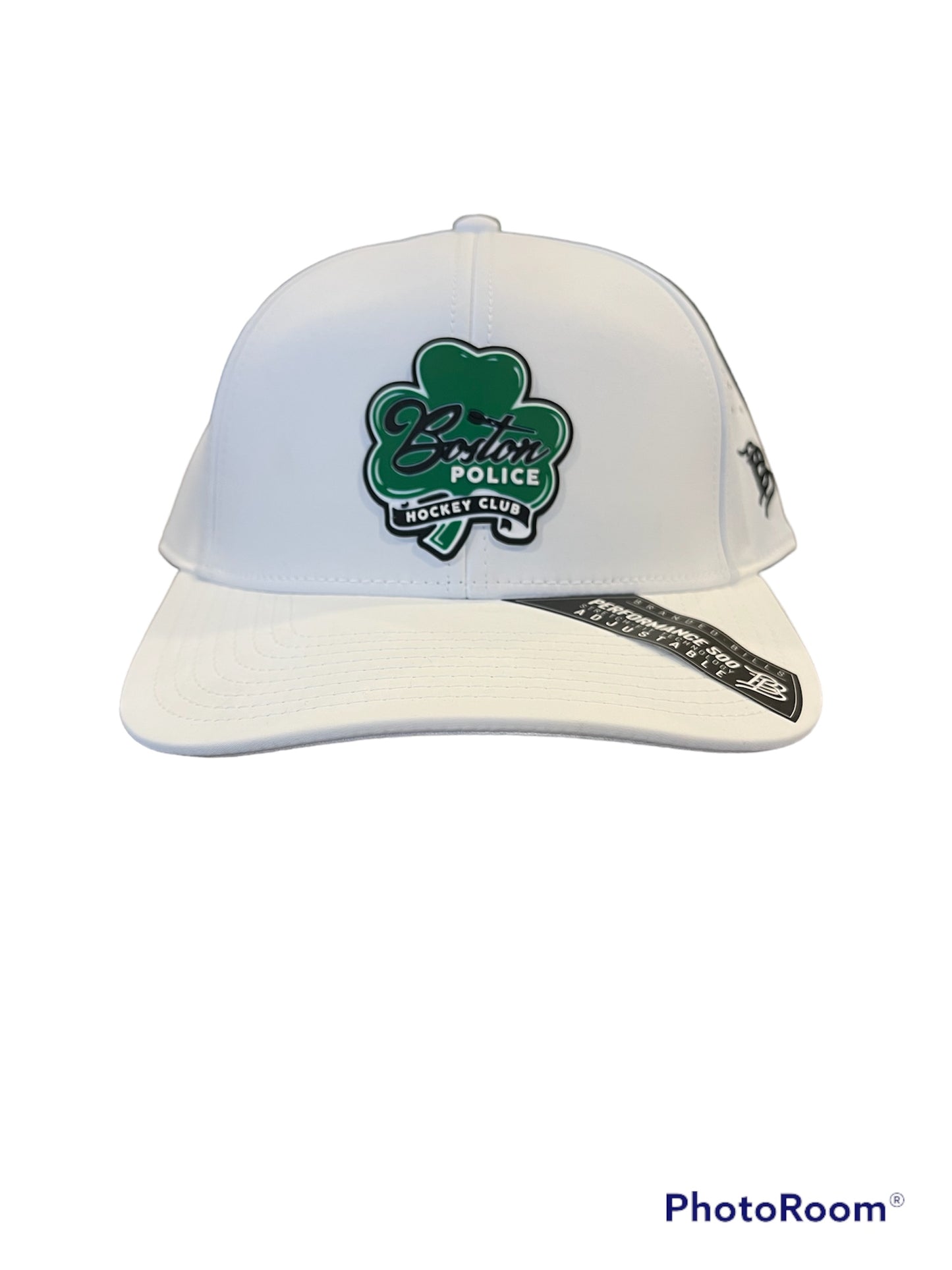 Branded Bills Curved White Boston Police Hockey Club Shamrock Hat