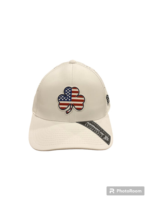 Branded Bills Curved White USA Shamrock Hat