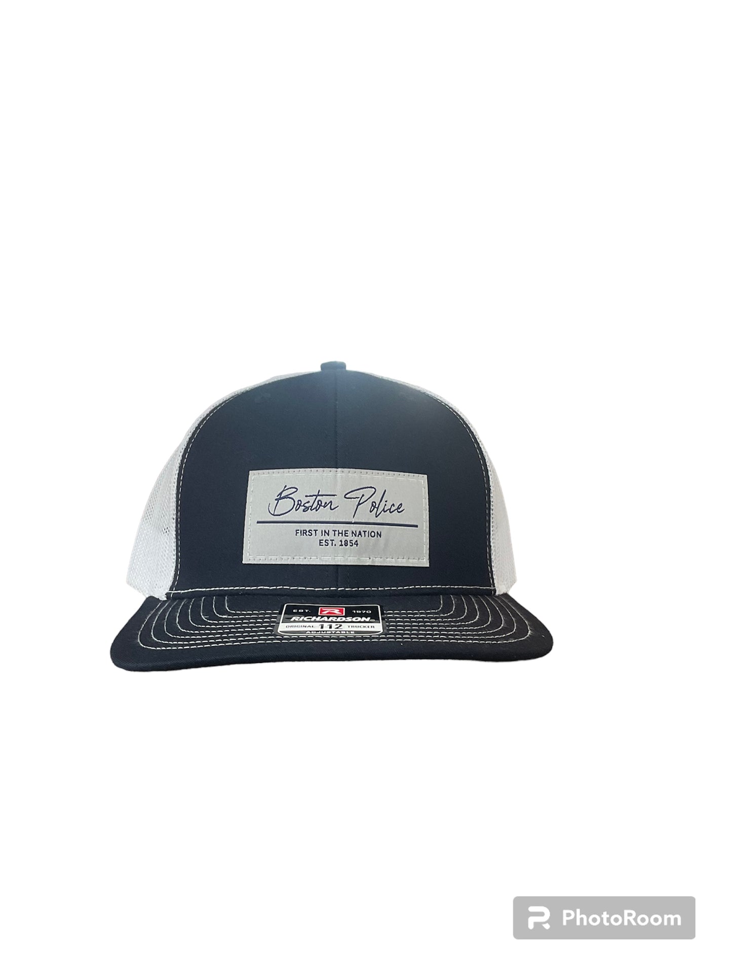 Navy Blue and White Boston Police Hat