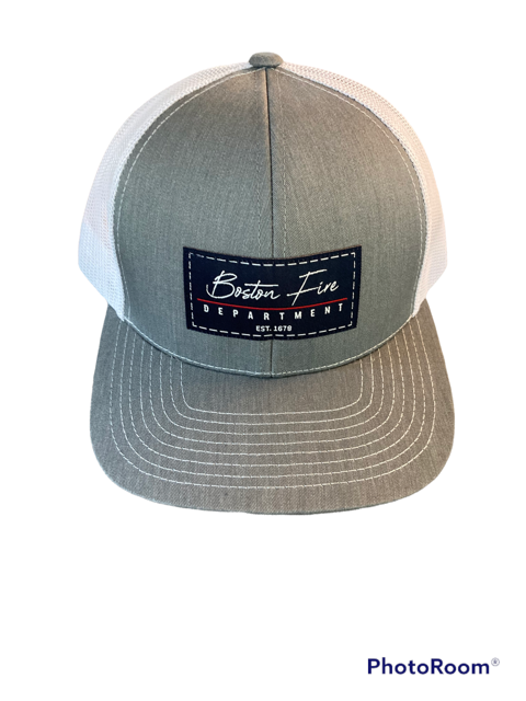 Grey Boston Fire Hat